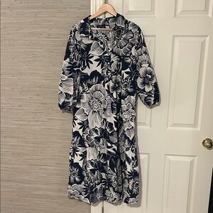 Rachel Zoe Navy and White Floral Dress